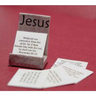 Dollhouse Miniature Bible Messages Card Holder - Little Shop of Miniatures