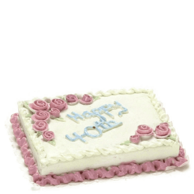 Dollhouse Miniature 40th Birthday Cake - Little Shop of Miniatures
