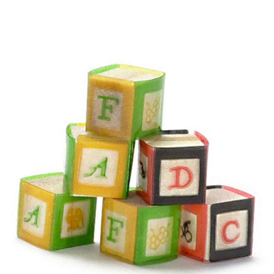 Dollhouse Miniature Baby Blocks - Little Shop of Miniatures
