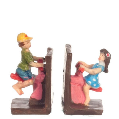 Colorful Dollhouse Miniature Seesaw Book End Set - Little Shop of Miniatures