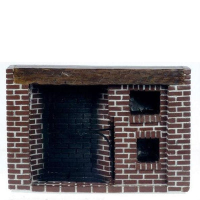 Red Brick Colonial Dollhouse Miniature FIreplace - Little Shop of Miniatures