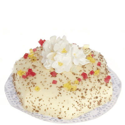 Dollhouse Miniature Flower & Sprinkle Cake - Little Shop of Miniatures