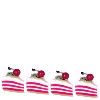 Dollhouse Miniature Strawberry Cake Slices - Little Shop of Miniatures