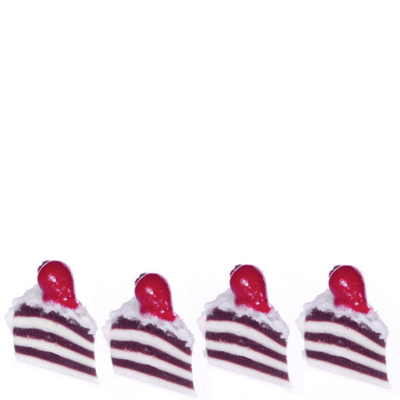 Dollhouse Miniature Chocolate Cake Slices - Little Shop of Miniatures
