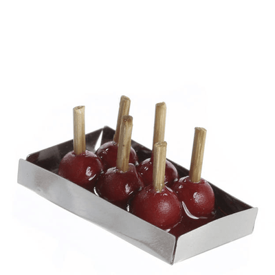 Dollhouse Miniature Candy Apples on a Tray - Little Shop of Miniatures