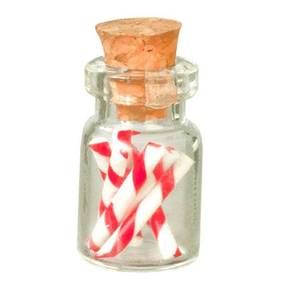 Dollhouse Miniature Candy Canes in a Jar - Little Shop of Miniatures