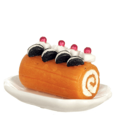 Dollhouse Miniature Cream Roll Cake - Little Shop of Miniatures