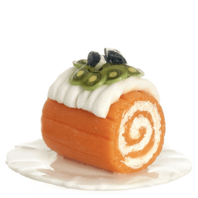 Dollhouse Miniature Cream Roll Cake - Little Shop of Miniatures