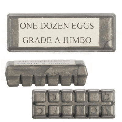 Gray Dollhouse Miniature Egg Carton - Little Shop of Miniatures