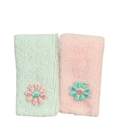 2 Dollhouse Miniature Embroidered Towels - Little Shop of Miniatures