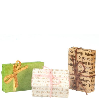 3 Wrapped Dollhouse Miniature Gifts - Little Shop of Miniatures