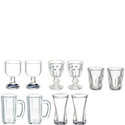 10 Dollhouse Miniature Glasses - Little Shop of Miniatures