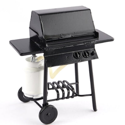 Dollhouse Miniature Barbeque Grill with Propane Tank - Little Shop of Miniatures