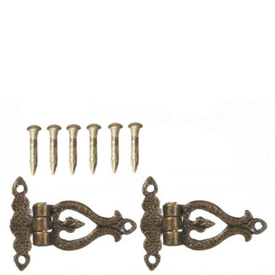 Antique Bronze Hinges with Pins - Little Shop of Miniatures