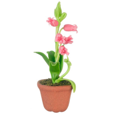 Potted Hot Pink Dollhouse Miniature Lilies - Little Shop of Miniatures