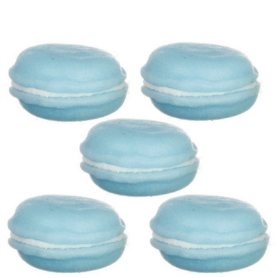 Dollhouse Miniature Blue Macarons - Little Shop of Miniatures