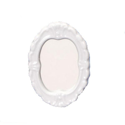White Dollhouse Miniature Bathroom Mirror - Little Shop of Miniatures
