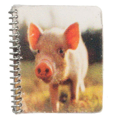 Dollhouse Miniature Pig Spiral Notebook - Little Shop of Miniatures