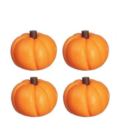 4 Dollhouse Miniature Pumpkins - Little Shop of Miniatures