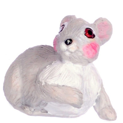 Gray Dollhouse Miniature Rabbit - Little Shop of Miniatures