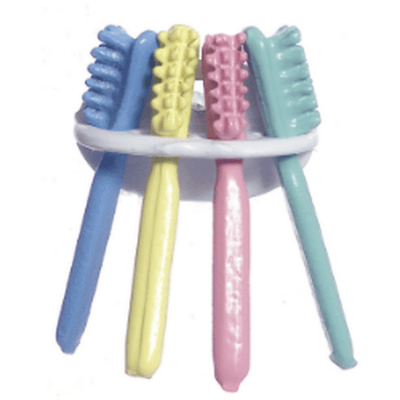 Dollhouse Miniature Toothbrush & Holder Set - Little Shop of Miniatures