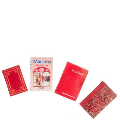 4 Dollhouse Miniature Vintage Books - Little Shop of Miniatures