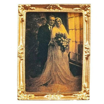 Dollhouse Miniature Wedding Portrait - Little Shop of Miniatures