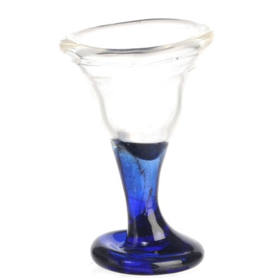 Dollhouse Miniature Wine Glass with Blue Stem - Little Shop of Miniatures