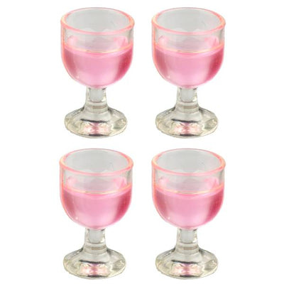 Dollhouse Miniature Glasses of Rose Wine - Little Shop of Miniatures