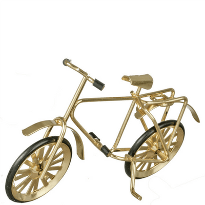 Gold Dollhouse Miniature Bicycle - Little Shop of Miniatures