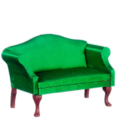 Emerald Green Dollhouse Miniature Sofa - Little Shop of Miniatures