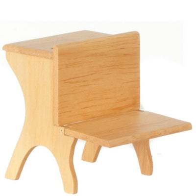 Oak Dollhouse Miniature School Desk & Chair - Little Shop of Miniatures
