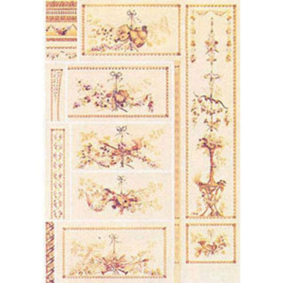 Floral Panel Dollhouse Wallpaper - Little Shop of Miniatures