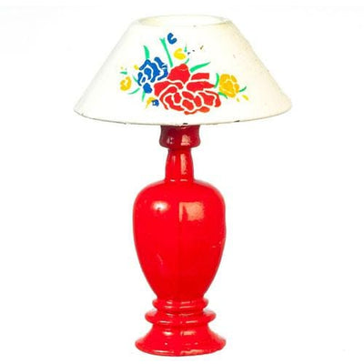 Nonworking Red Dollhouse Miniature Lamp - Little Shop of Miniatures
