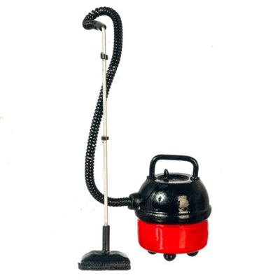 Red Dollhouse Miniature Canister Vacuum Cleaner - Little Shop of Miniatures