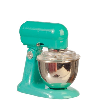 Turquoise Dollhouse Miniature Stand Mixer - Little Shop of Miniatures