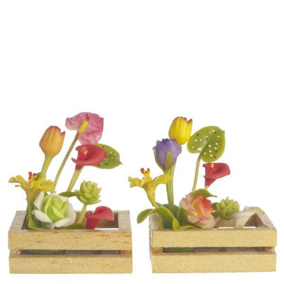 Handmade Dollhouse Miniature Flower Boxes - Little Shop of Miniatures