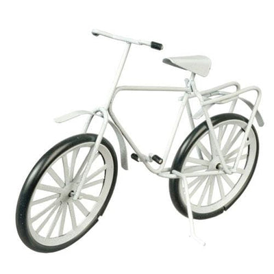 White Dollhouse Miniature Bicycle - Little Shop of Miniatures