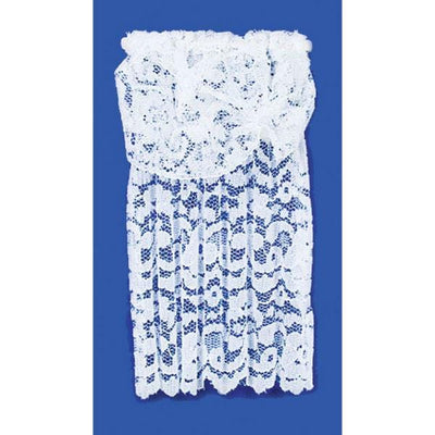 White Lace Dollhouse Curtain with Valance - Little Shop of Miniatures