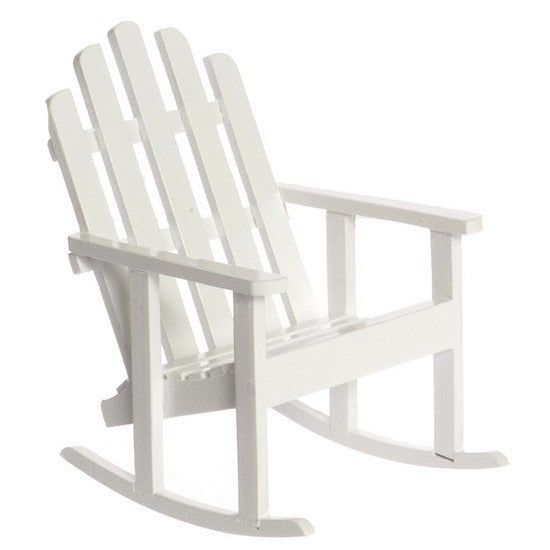 White Dollhouse Miniature Adirondack Rocker – Little Shop of Miniatures