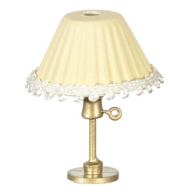 Nonworking Yellow Dollhouse Miniature Table Lamp - Little Shop of Miniatures