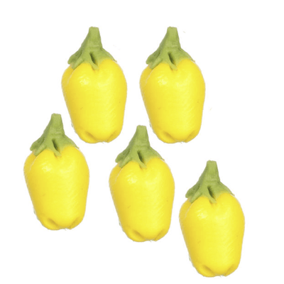 Yellow Dollhouse Miniature Peppers - Little Shop of Miniatures